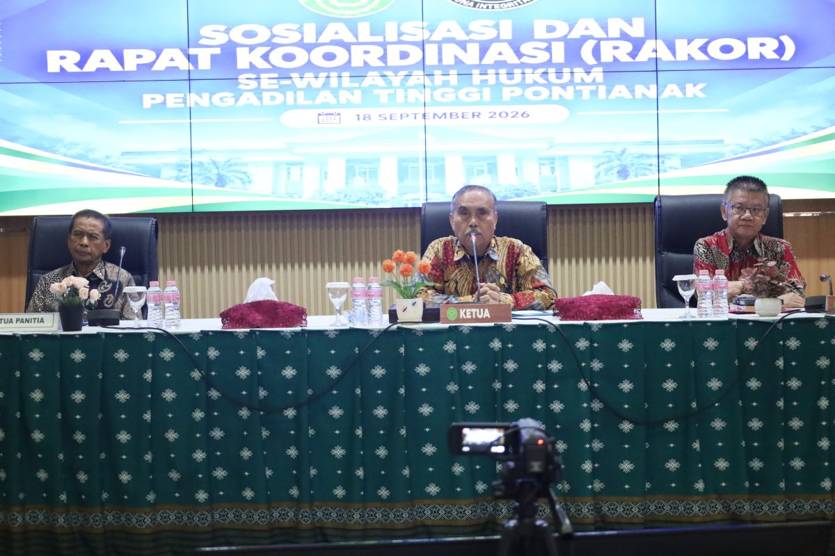 Pengadilan Tinggi Pontianak Gelar Sosialisasi dan Rapat Koordinasi Se-Wilayah Hukum Bahas Implementasi SEMA Tahun 2026